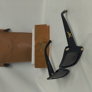New! MCM Black and Gold Sunglasses With MCM Sunglass Bag